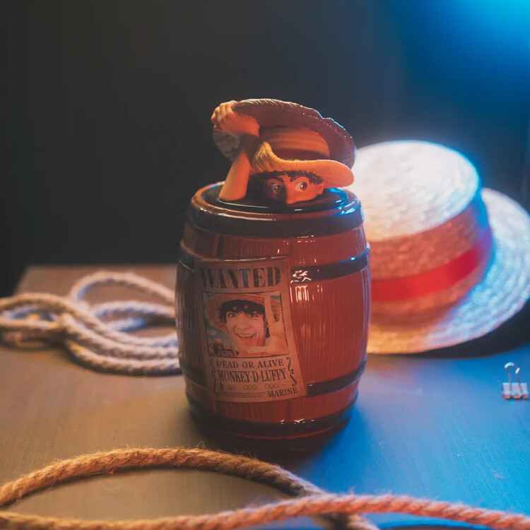Levně Dóza na sušenky Dóza na sušenky One Piece: Netlifx Series - Wanted Monkey D. Luffy, 15.5 x 24 x 15 cm
