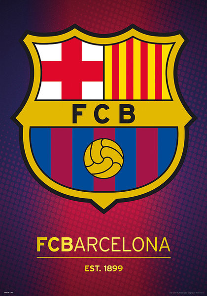 Plagát FC Barcelona - Crest