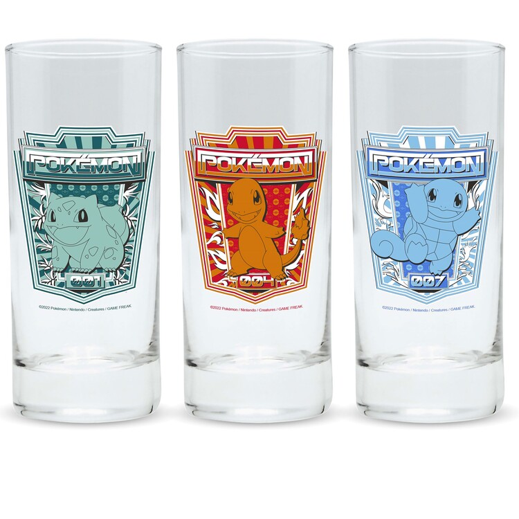 Glas Pokemon - Kanto Starter's