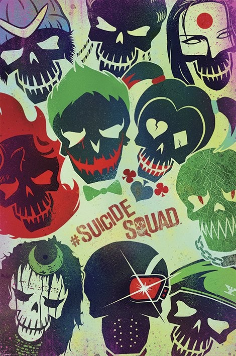 Plakát Suicide Squad: Sebevražedný oddíl - Skulls