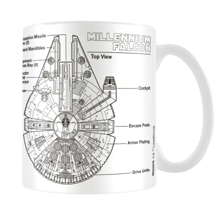 Hrnek Star Wars - Millennium Falcon Sketch, 0,315 l