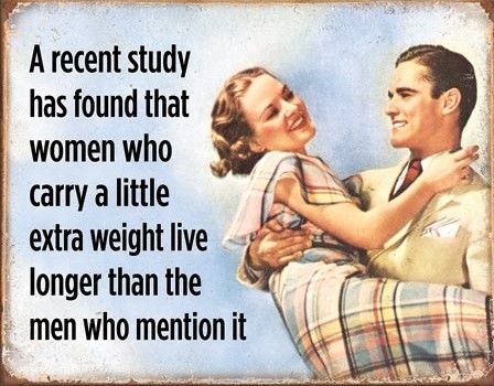 Metallschild Women Live Longer