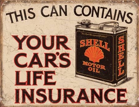 Metallschild Shell - Life Insurance