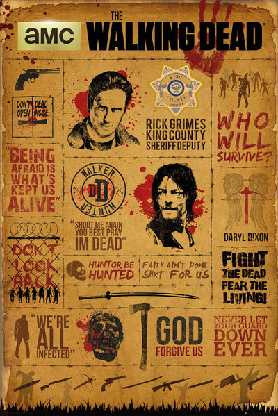 Poster Walking Dead - Infographic