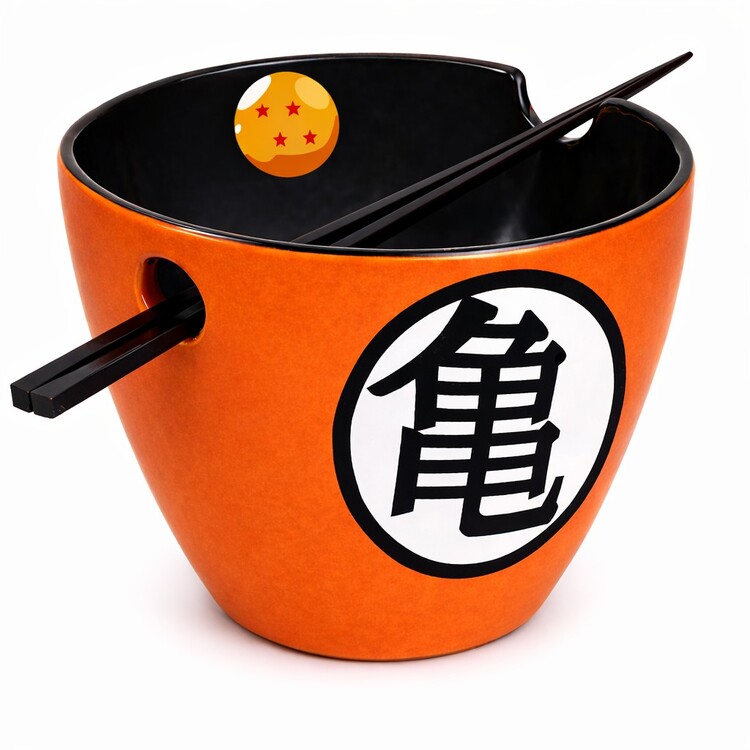 Set ciotola e bacchette per ramen Dragon Ball - Goku Symbols