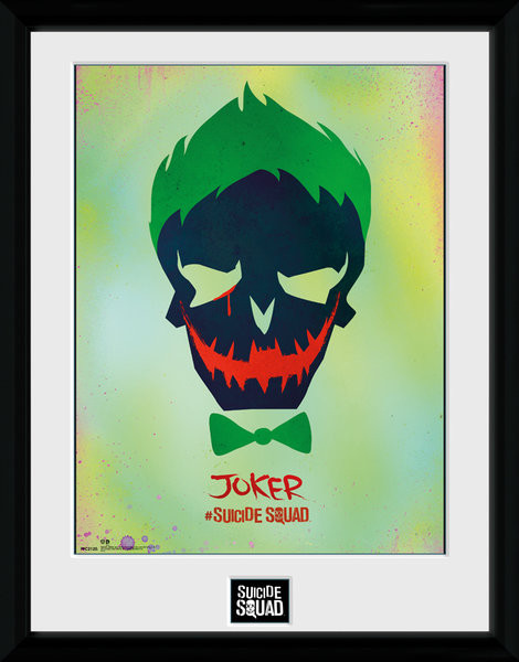 Ingelijste poster Suicide Squad - Joker Skull