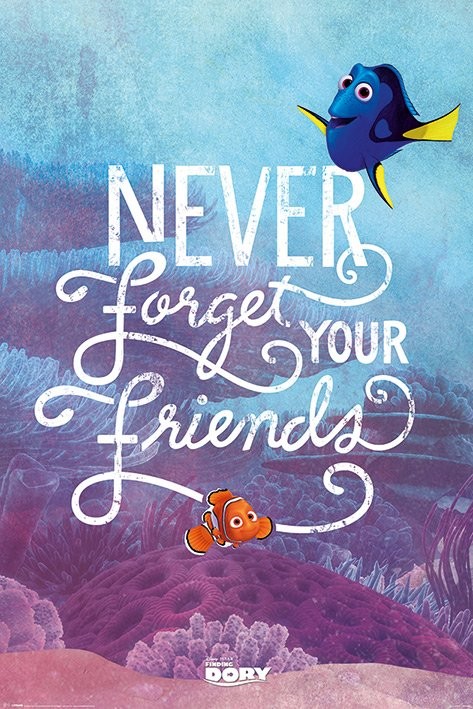 Plakát Hledá se Dory - Never Forget Your Friends
