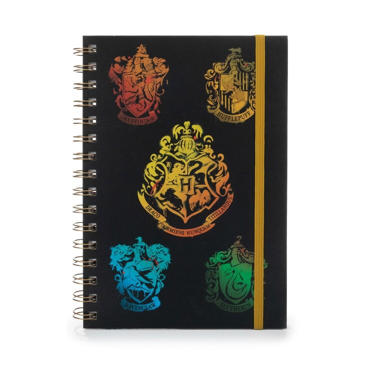 Notes Harry Potter - Colourful Crest Dark
