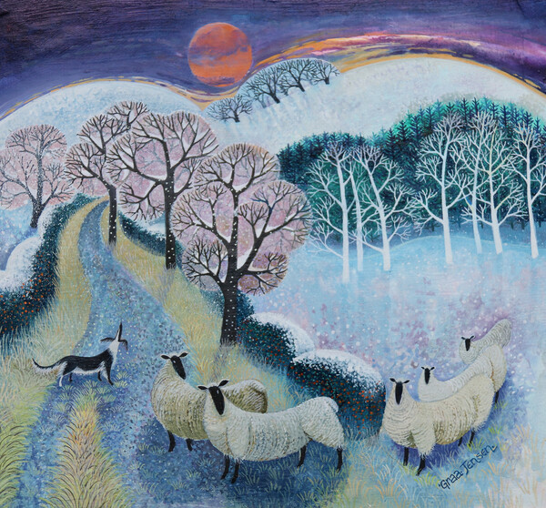 Poster Sheep at Sunset, 2020