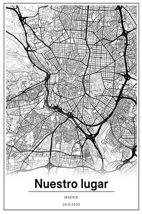 Póster Mapa personalizada