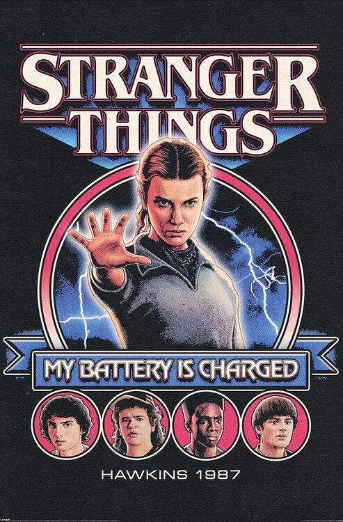 Plakát, Obraz - Stranger Things 5 - My Battery Is Charged, 61 × 91.5 cm