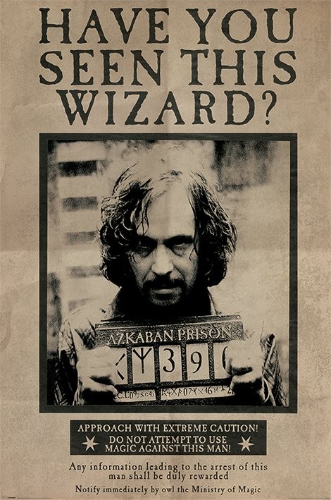 Poster incorniciato Harry Potter - Wanted Sirius Black