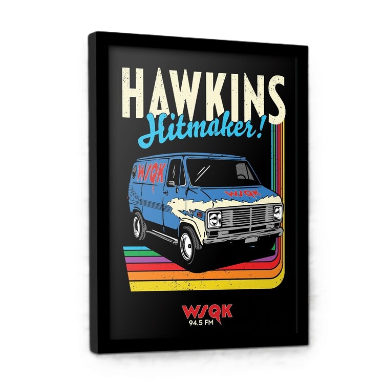 Innrammet plakat Stranger Things 5 - WSQK 94.5 FM