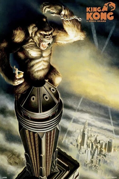 Levně Plakát, Obraz - King Kong: Skull Island - On Top of Skyscraper, 61 × 91.5 cm