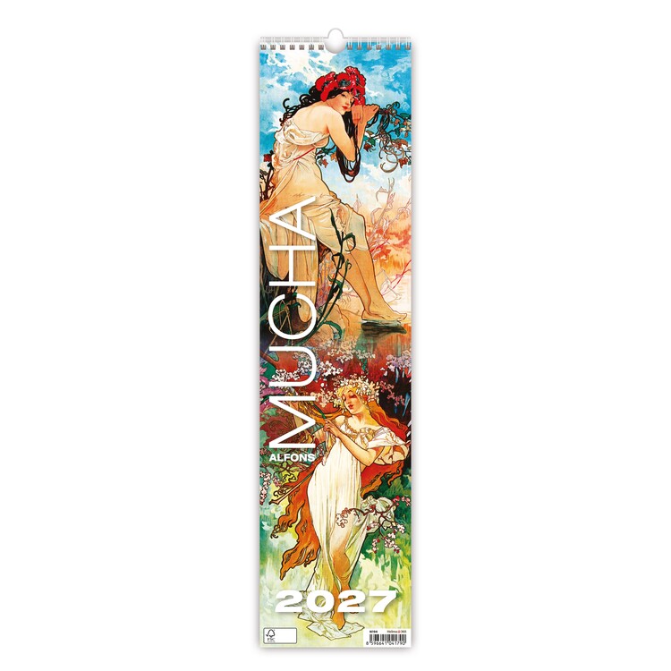 Levně Kalendář 2027 Alfons Mucha | český a slovenský, 48 x 12 cm