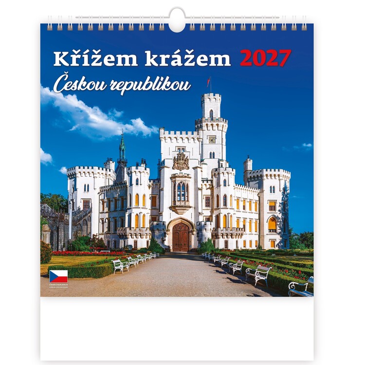 Levně Kalendář 2027 Křížem krážem Českou republikou | český, 30 x 30 cm