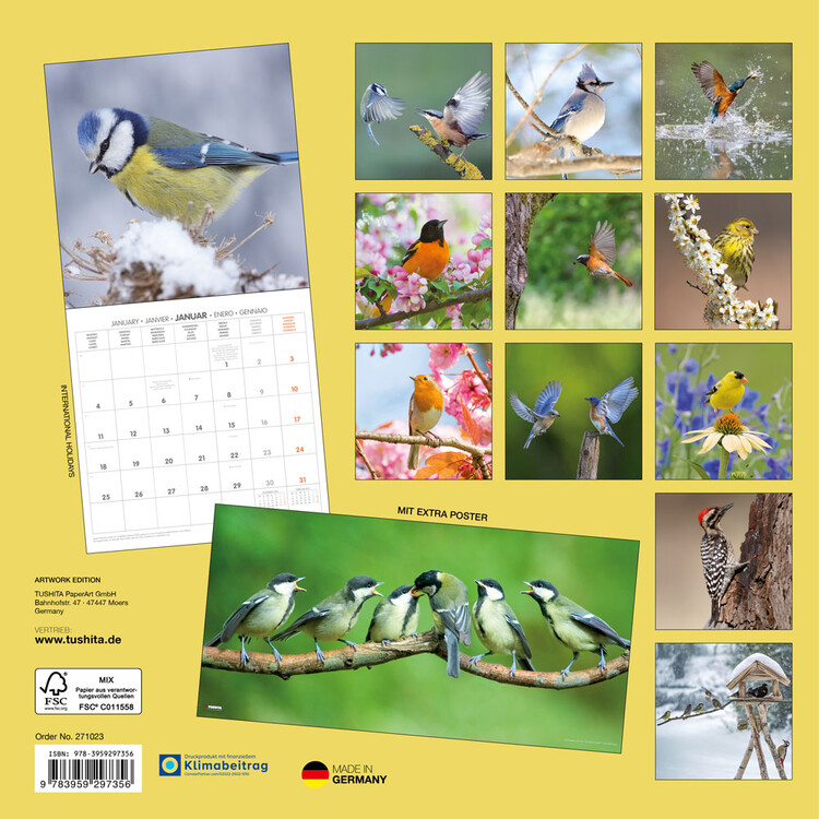 Calendar 2027 Birds