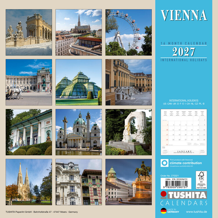 Kalender 2027 Wien | 16-monatig