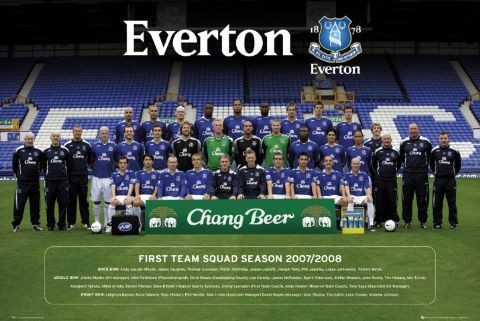 Poster Everton - Team photo 07/08
