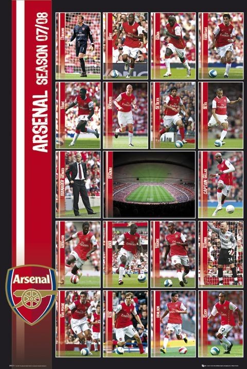 Poster Arsenal - squad profiles 07/08