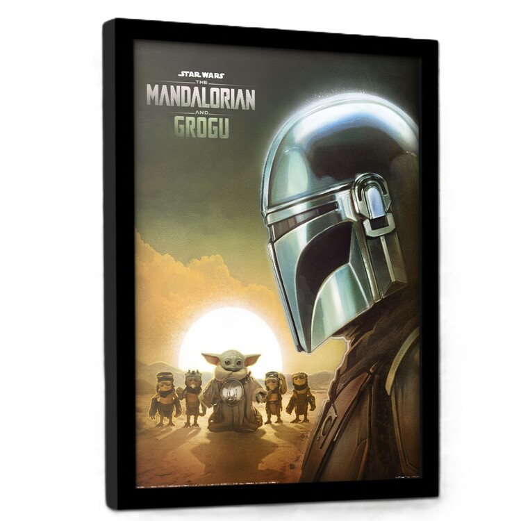 Poster incorniciato Star Wars: The Mandalorian and Grogu - Sunset