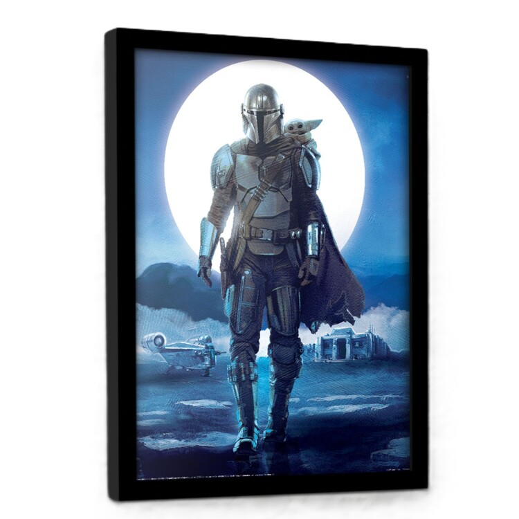 Poster incorniciato Star Wars: The Mandalorian and Grogu - Key Art