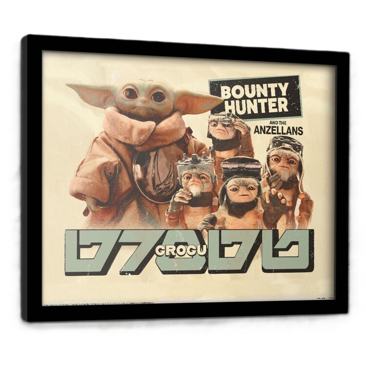 Poster incorniciato Star Wars: The Mandalorian and Grogu - Bounty Hunter