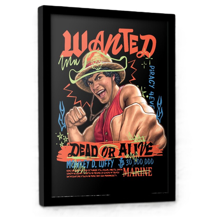 Gerahmte Poster One Piece: Live Action S2 - Luffy Graphic