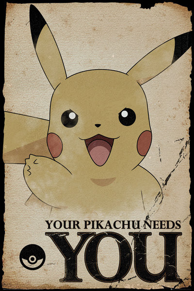 Poster Pokemon - Pikachu Needs You