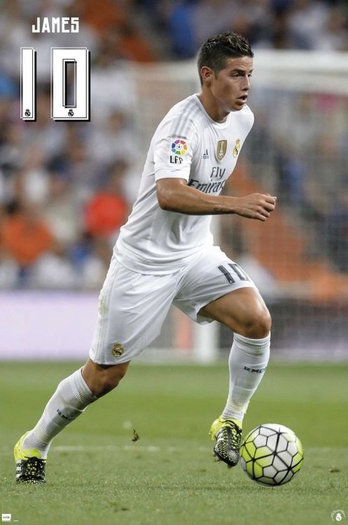 Plakát Real Madrid 2015/2016 - James accion