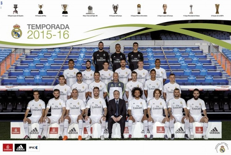 Plakát Real Madrid 2015/2016 - Plantilla