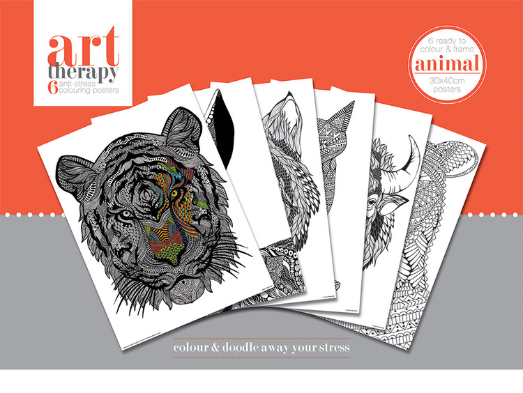 Vyfarbovacie plagát Art Therapy - Animal