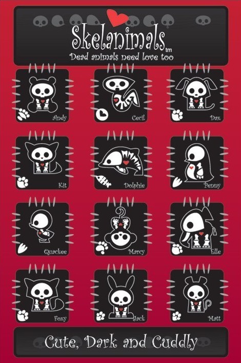 Plakat Skelanimals - characters