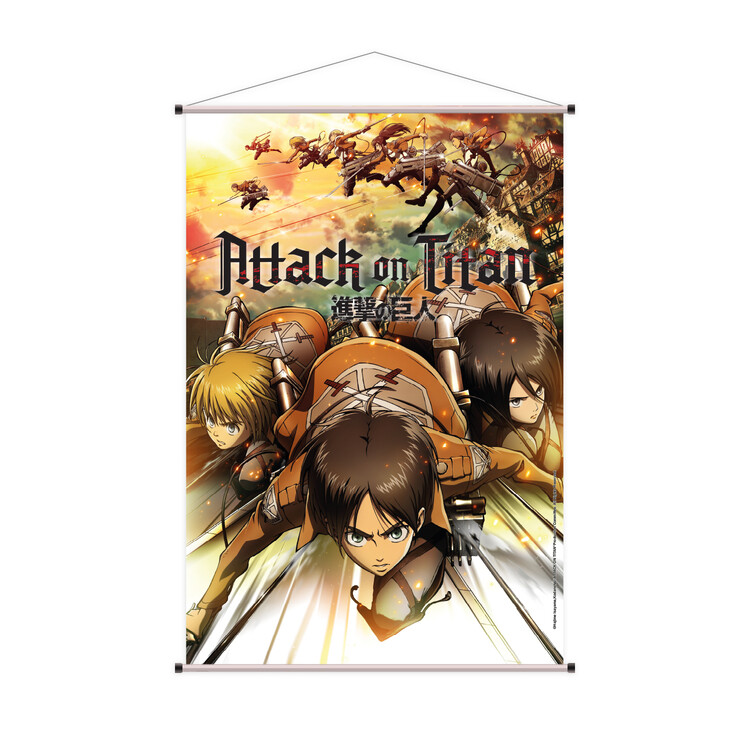 Textilposter Attack on Titan - Trio
