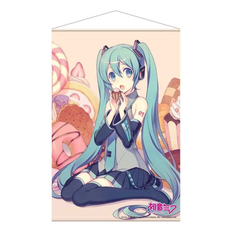 Textilposter Hatsune Miku - Cupcake