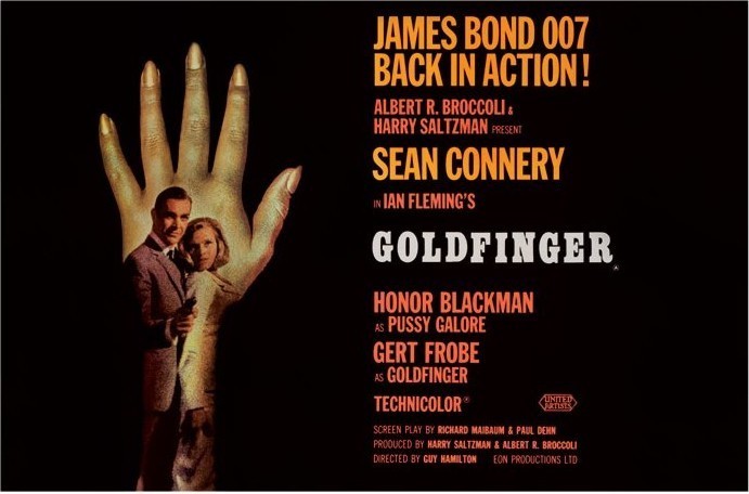 Plakát JAMES BOND 007 - goldfinger hand