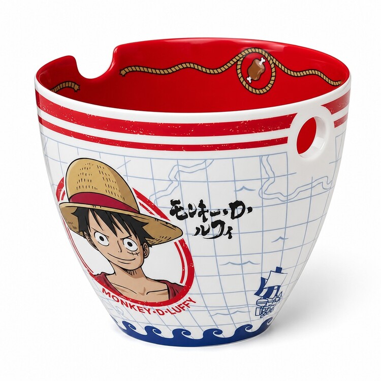 Set miska a hůlky na ramen One Piece - Monkey D. Luffy