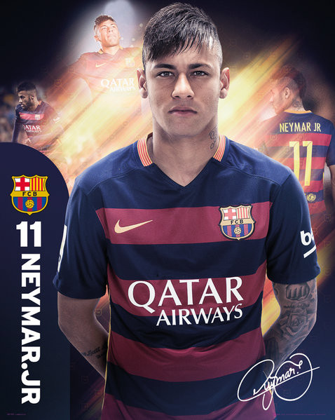 Poster Barcelona - Neymar 15/16