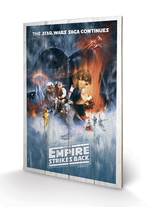 Bild auf Holz Star Wars: The Empire Strikes Back - One Sheet