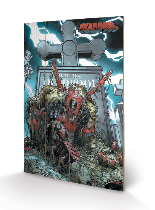 Bild auf Holz Deadpool - Grave