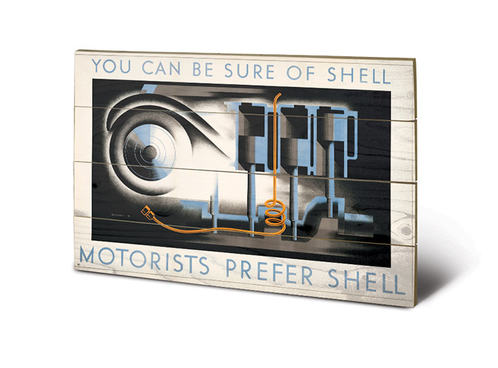 Shell - Motorists Prefer Shell Schilderij op hout