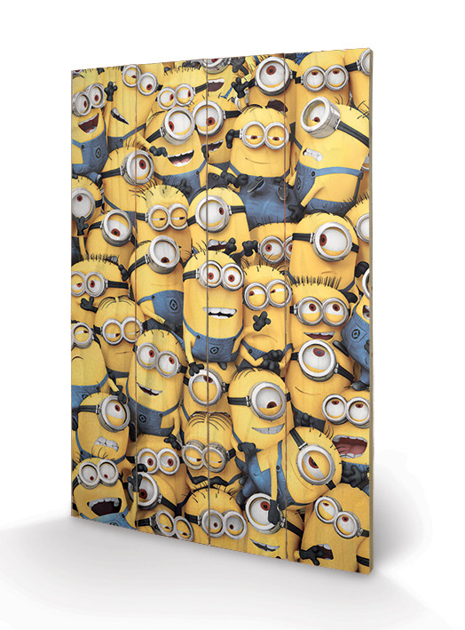 Poster su legno Cattivissimo me - Many Minions