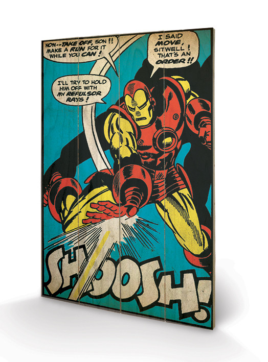 Bild auf Holz Iron Man - Shoosh