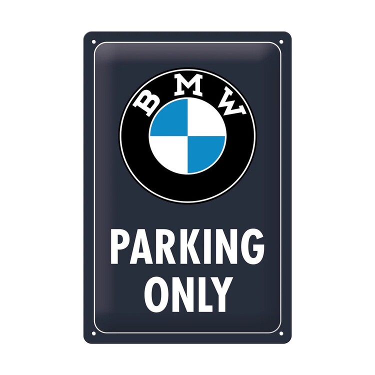 Plechová cedule BMW - Parking Only Classic Blue