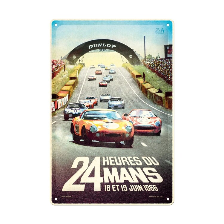 Metallschild 24h Le Mans - Racing Poster 1966