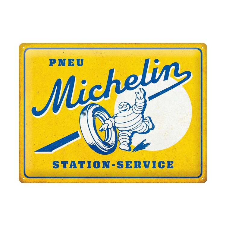 Plechová cedule Michelin - Pneu Station-Service