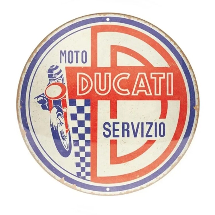 Metallschild Ducati - Moto Servizio