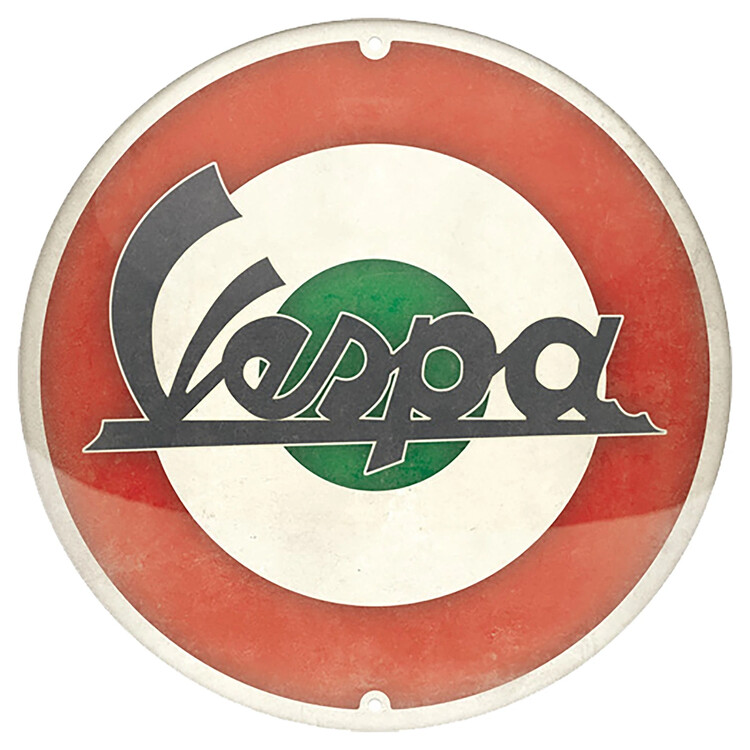 Metallschild Vespa - Logo Italian