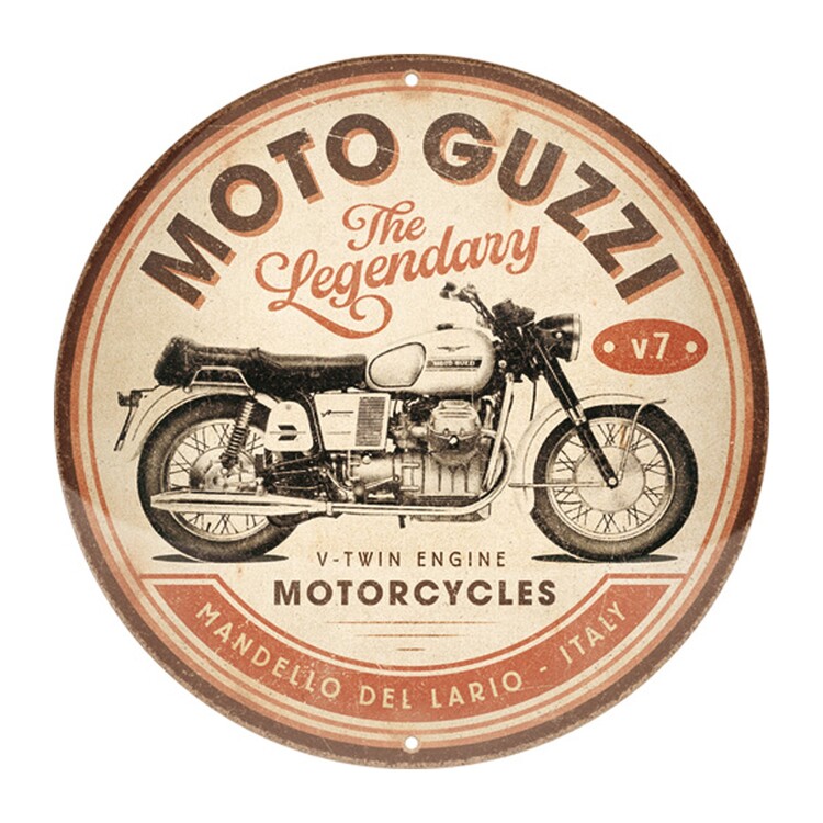 Metallschild Moto Guzzi - The Legendary
