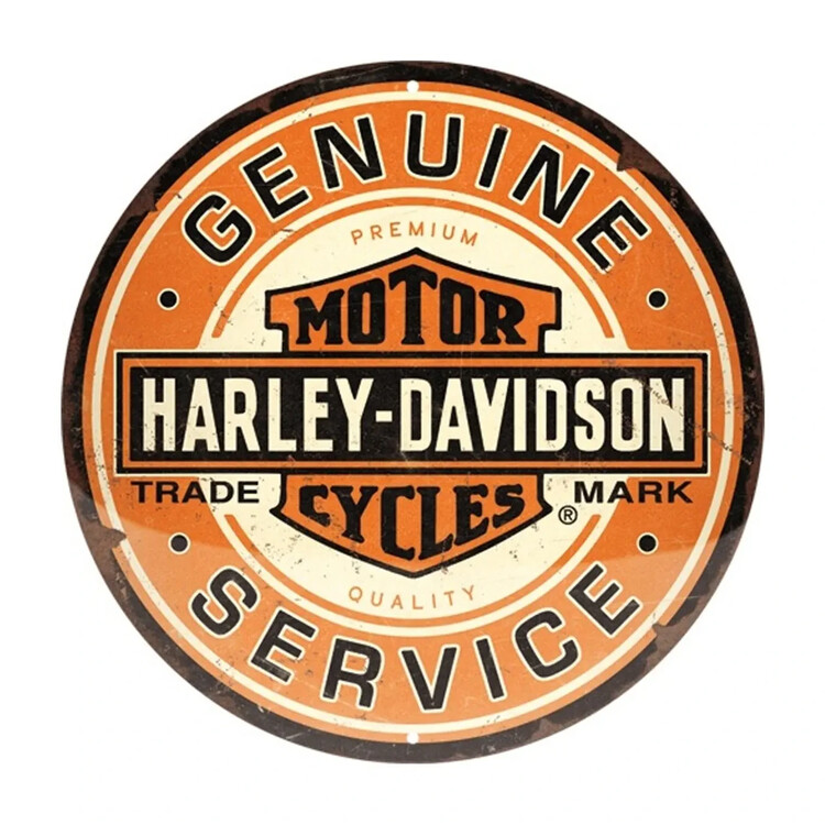 Metallschild Harley-Davidson - Genuine Service